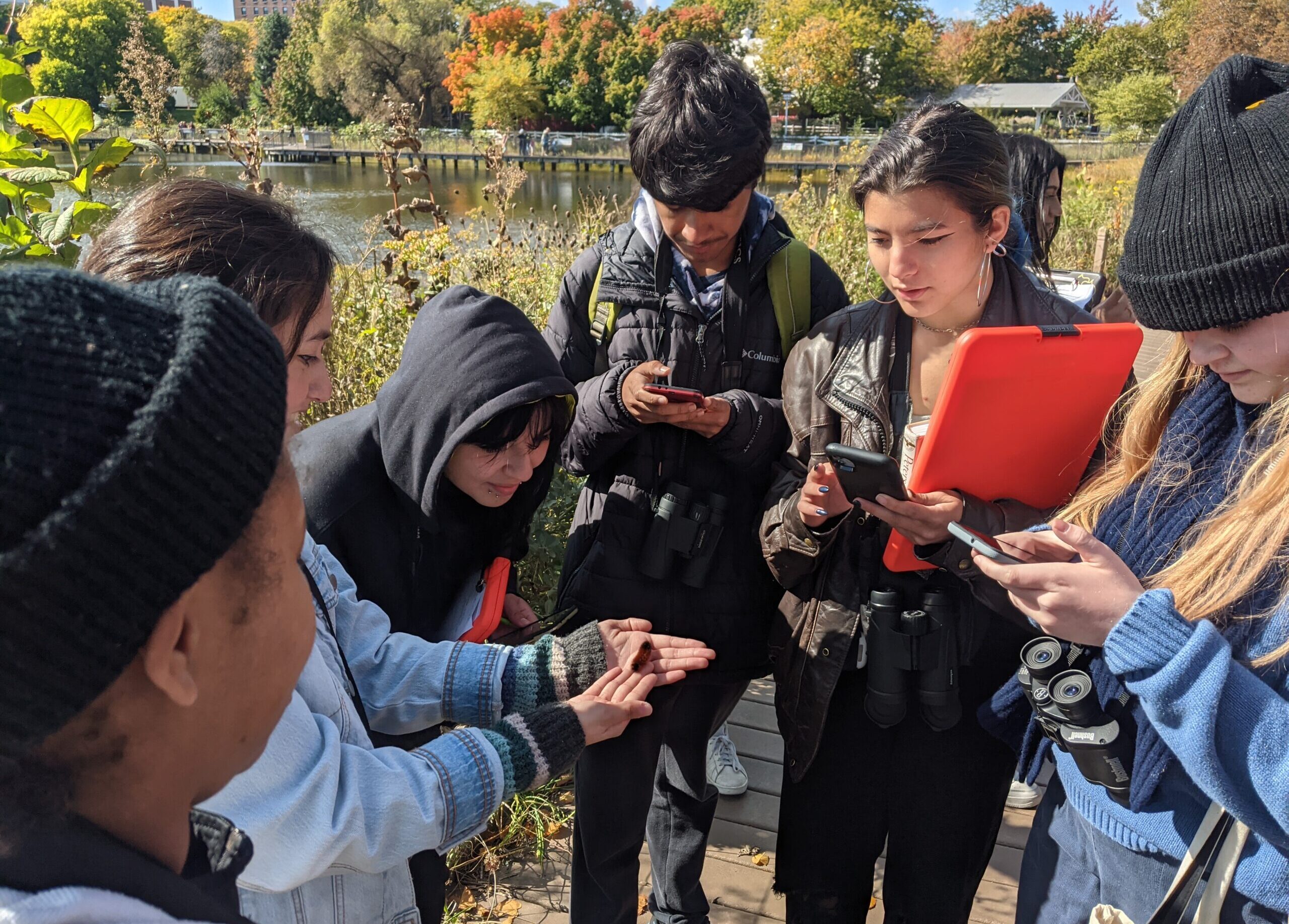 kids doing science outside